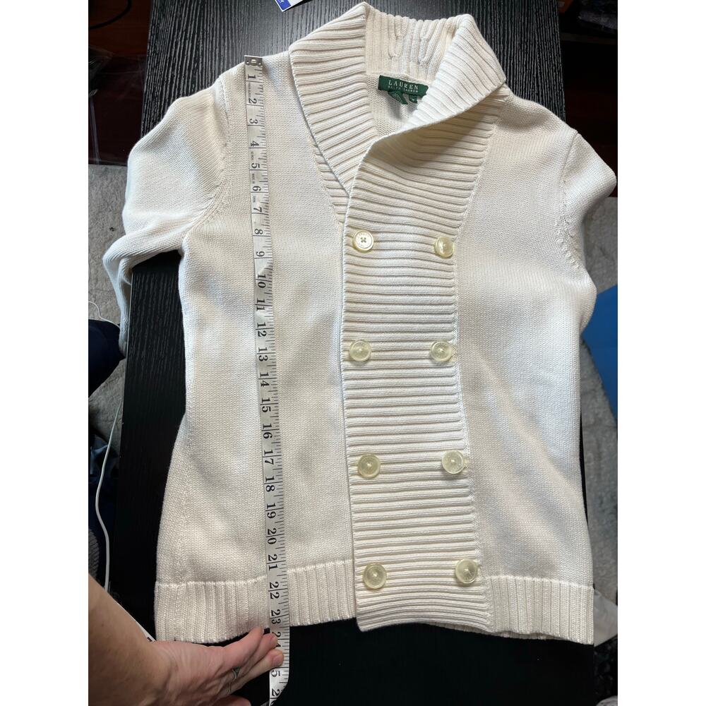 Lauren Ralph Lauren Thick and Warm Double Breasted Cardigan Sweater - Picture 6 of 7